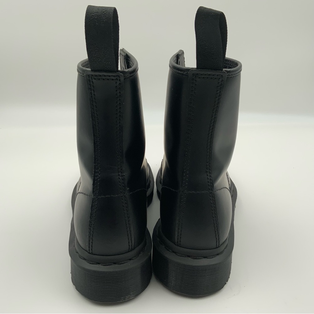 Dr, Marten’s USM/6 1460 Mono Smooth 8-Eyelet Black Leather Combat Boots. - Picture 5 of 10